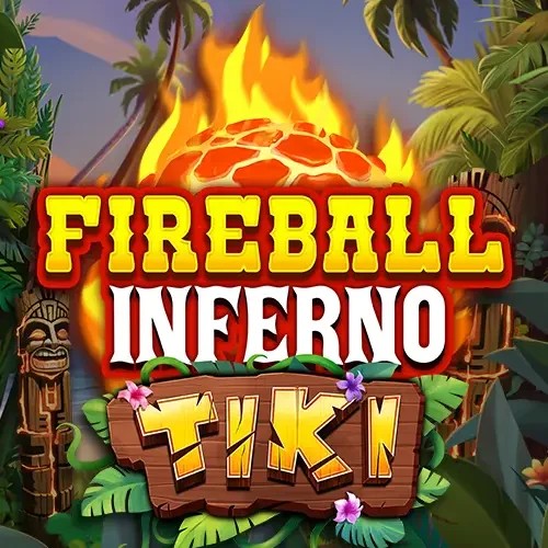 Fireball Inferno Tiki slot logo by NetEnt at Casoola Casino