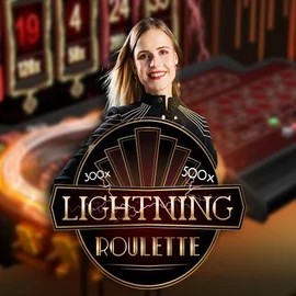 Live Casino logo of Lightning Roulette from Evolution at Casoola Casino