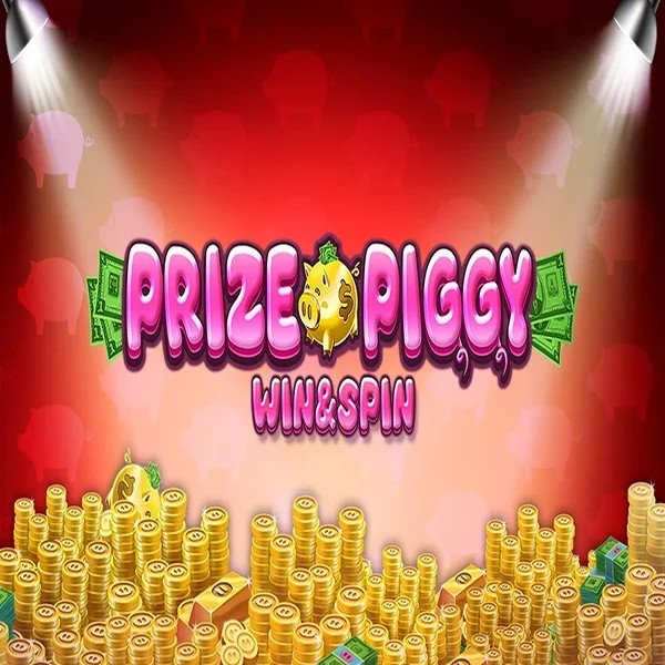 Prize Piggy Win &amp; Spin slot logo by Inspired Gaming at Casoola Casino
