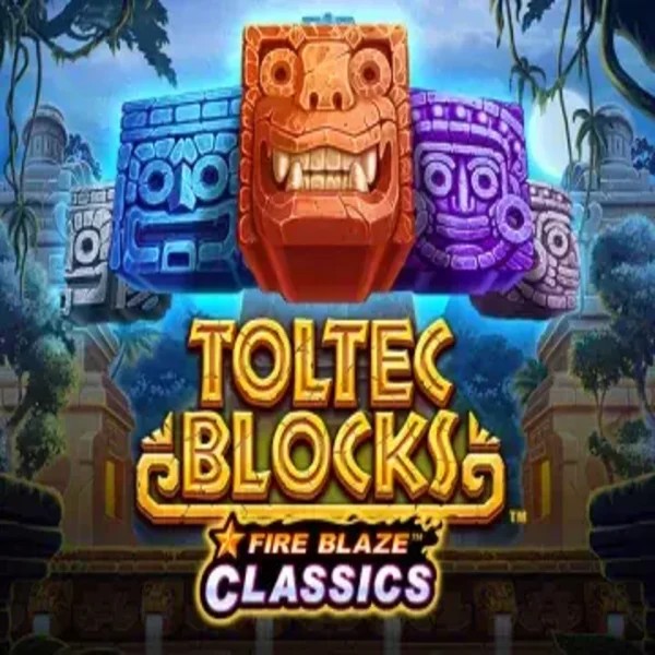 Fire Blaze: Toltec Blocks logo by Rarestone Gaming Casoola Casino